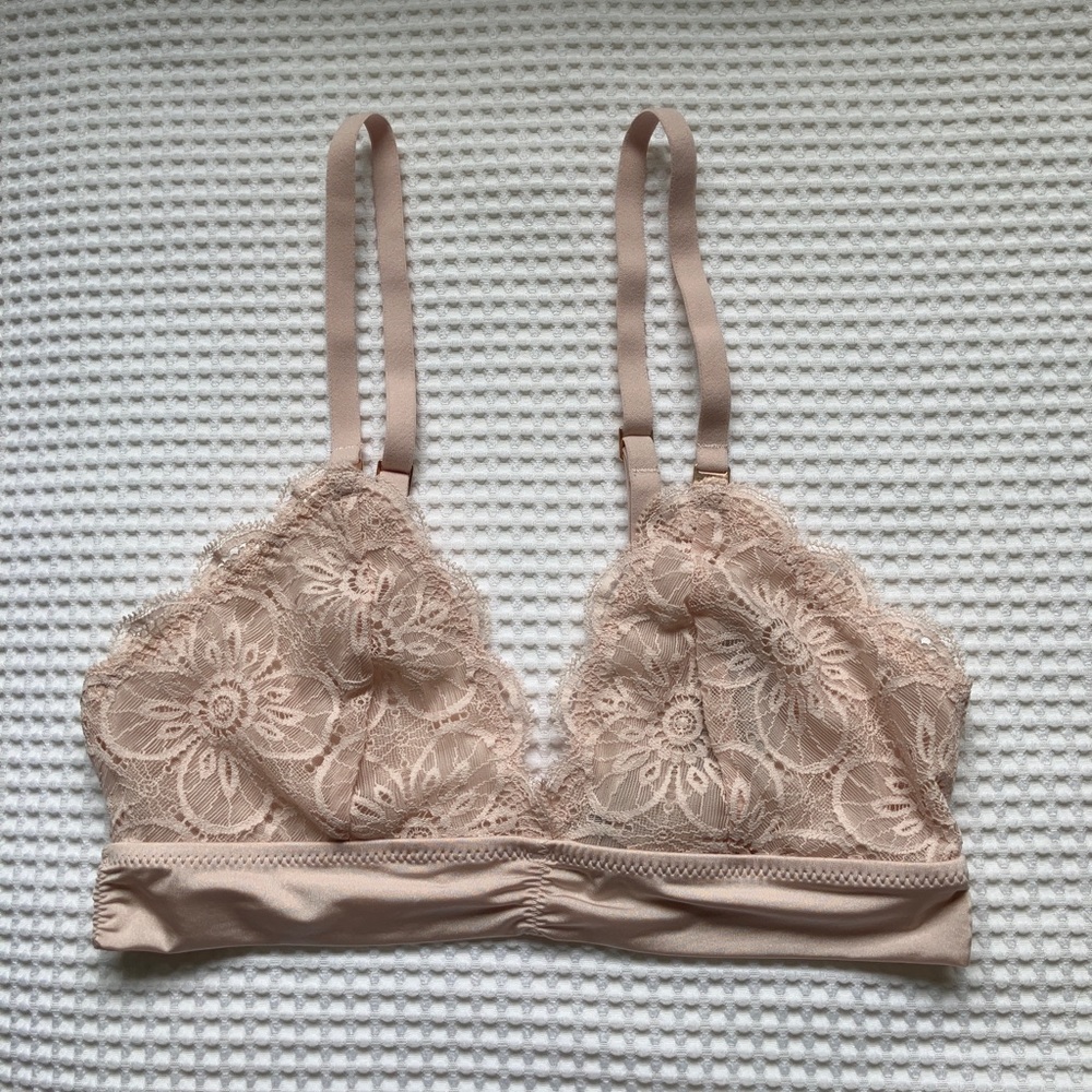Aerie light pink lace bralette